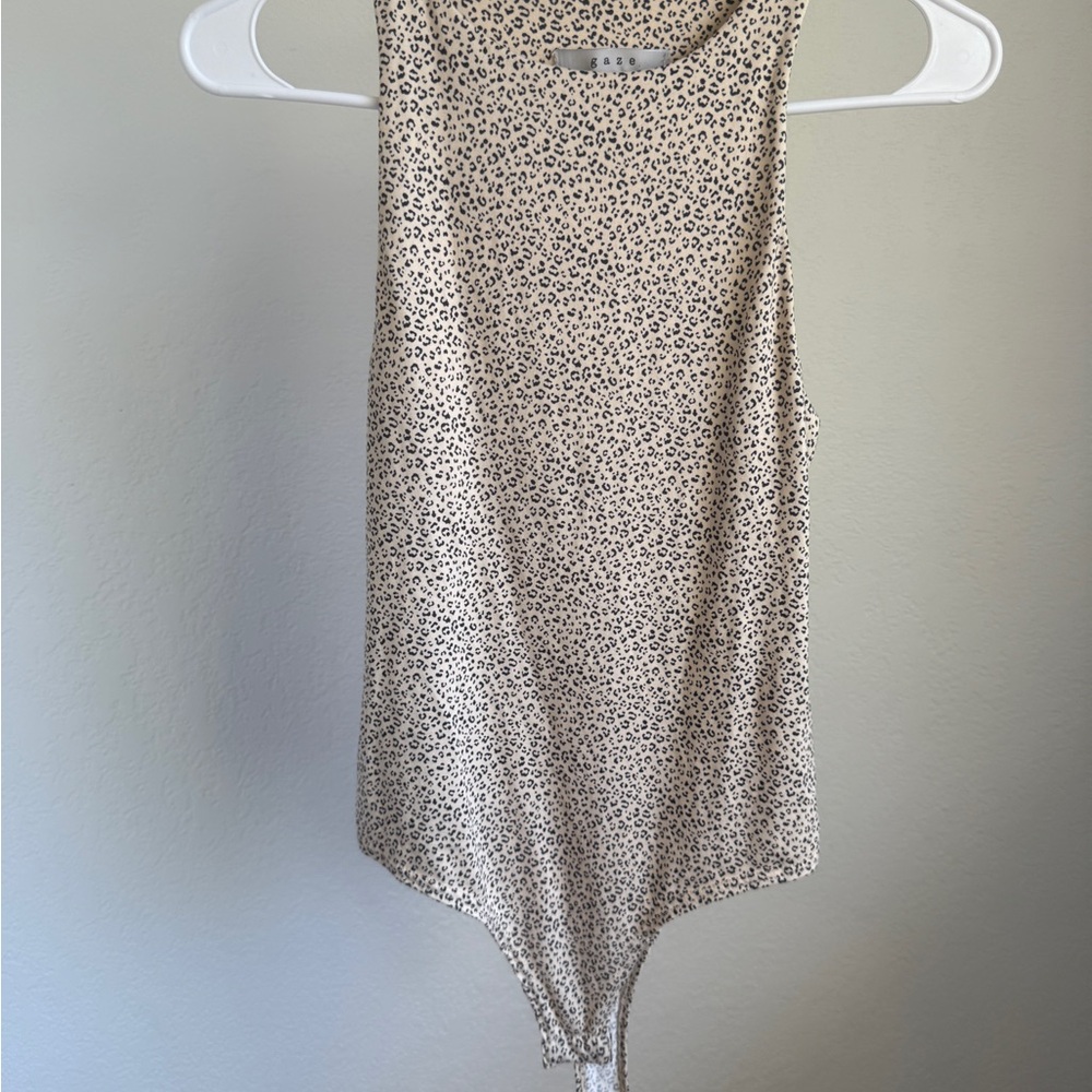 Leopard Print Sleeveless bodysuit